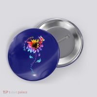 Autism Awareness Sunflower Autism Sunflower  Button thumb 0
