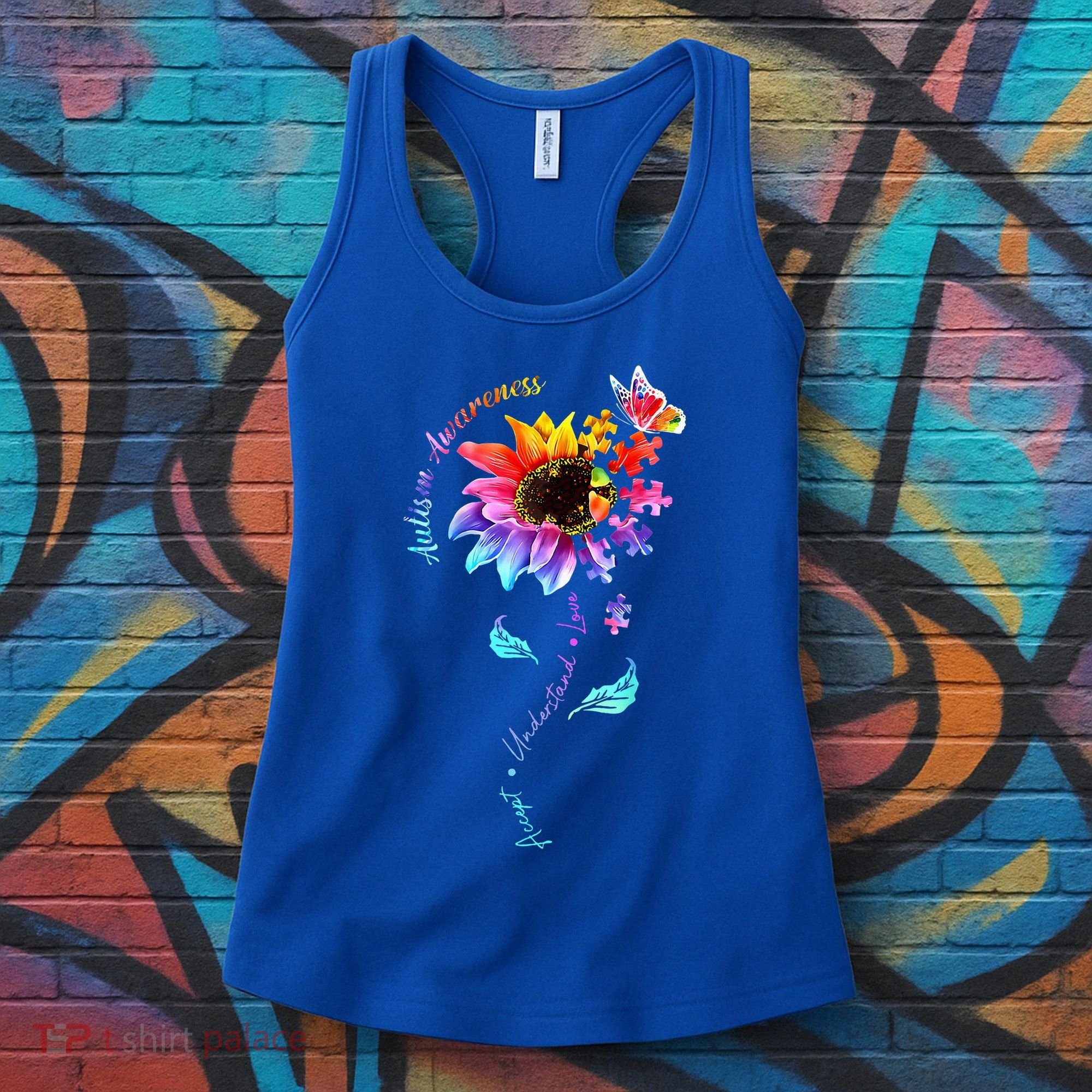 Autism Awareness Sunflower Autism Sunflower  Women's Tank Top