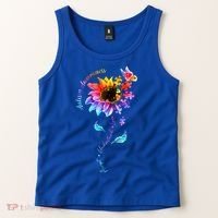 Autism Awareness Sunflower Autism Sunflower  Tank Top thumb 2