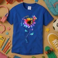 Autism Awareness Sunflower Autism Sunflower  Kids T-Shirt thumb 3