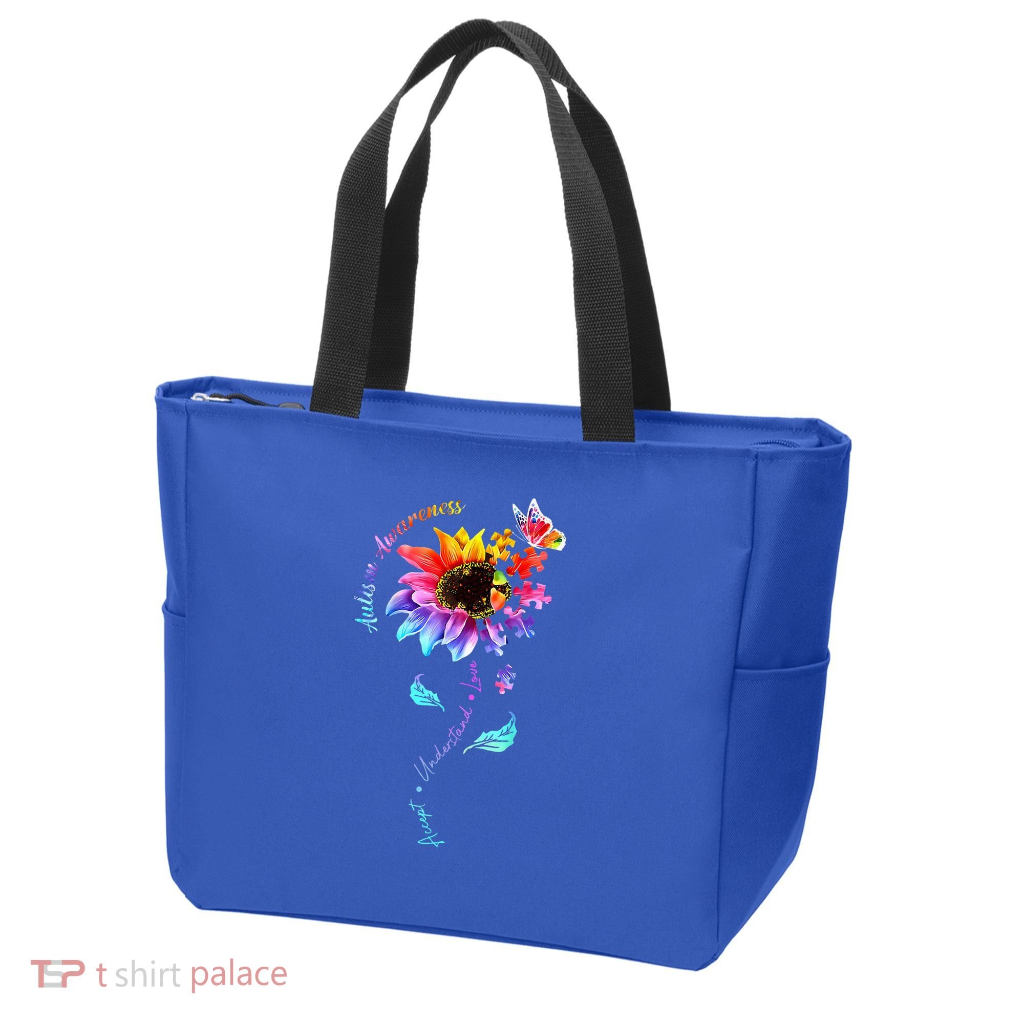 Autism Awareness Sunflower Autism Sunflower  Tote Bag