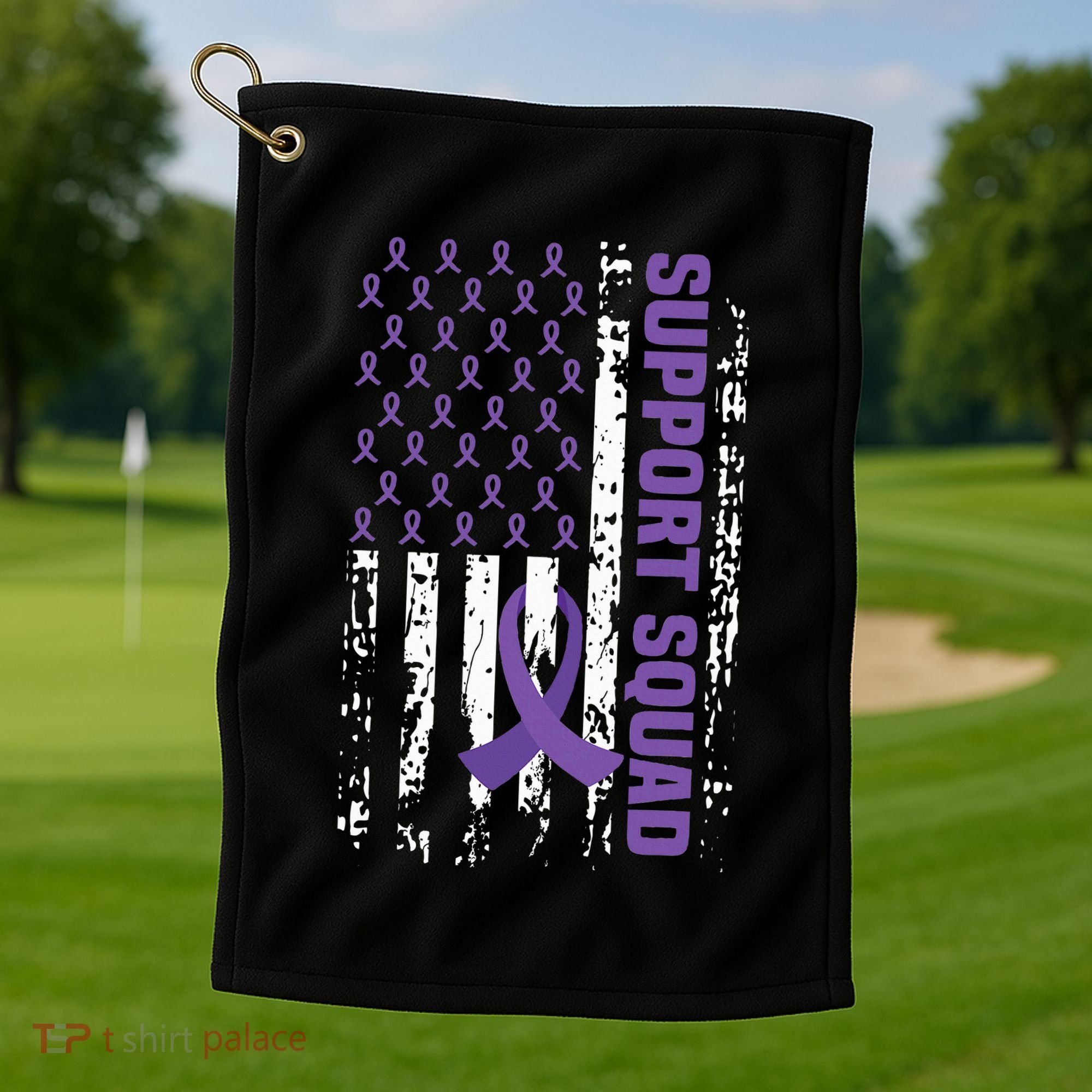 Alzheimers Awareness Support Squad Alzheimers Disease Golf Towel