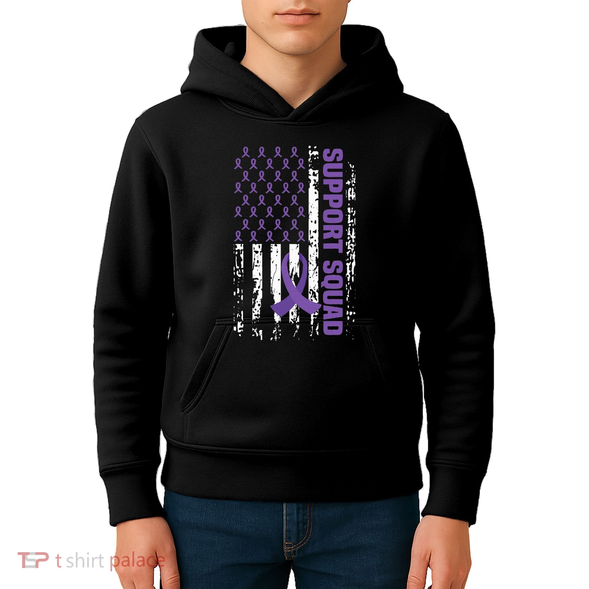 Alzheimers Awareness Support Squad Alzheimers Disease Kids Hoodie