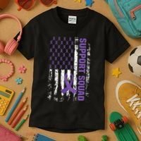 Alzheimers Awareness Support Squad Alzheimers Disease Kids T-Shirt thumb 3