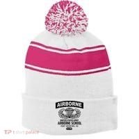 Army Airborne School Fort Benning Ga Stripe Pom Pom Beanie thumb 0