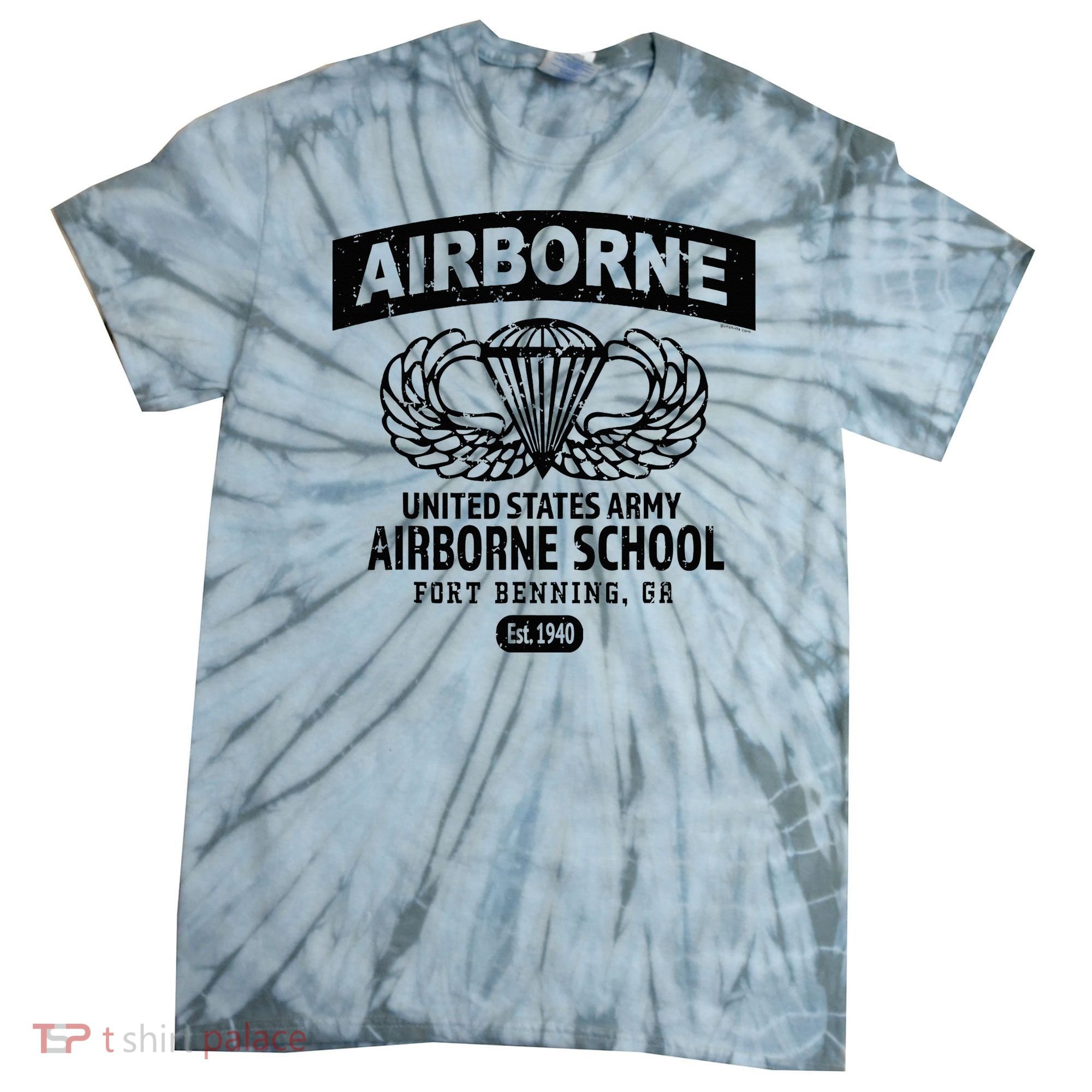 Army Airborne School Fort Benning Ga Tie-Dye T-Shirt