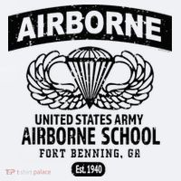 Army Airborne School Fort Benning Ga Sueded Cloud Jersey T-Shirt thumb 2
