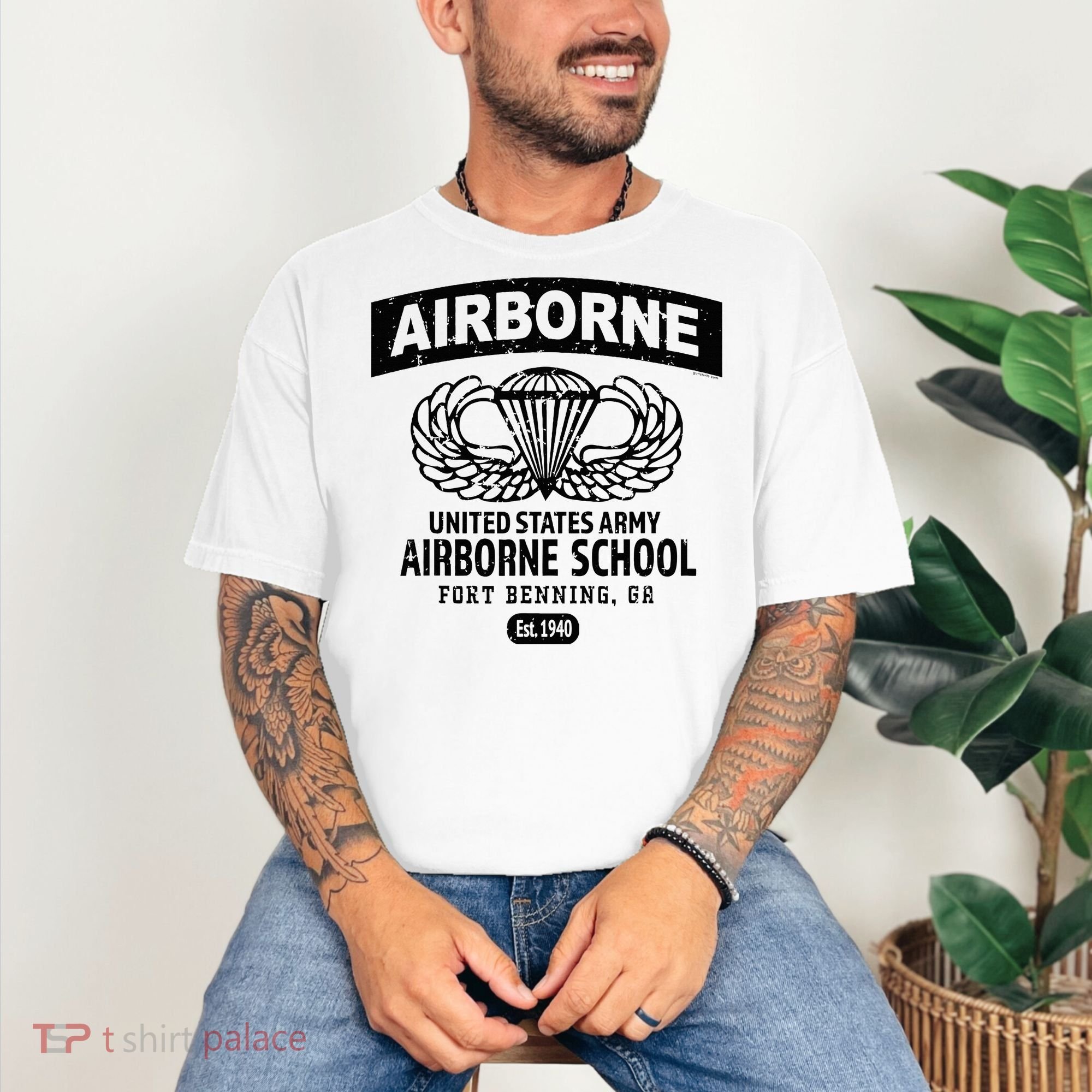 Army Airborne School Fort Benning Ga Comfort Colors T-Shirt