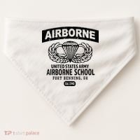 Army Airborne School Fort Benning Ga USA-Made Doggie Bandana thumb 0