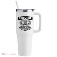 Army Airborne School Fort Benning Ga 40oz Vacuum Insulated Stainless Steel Travel Tumbler thumb 0