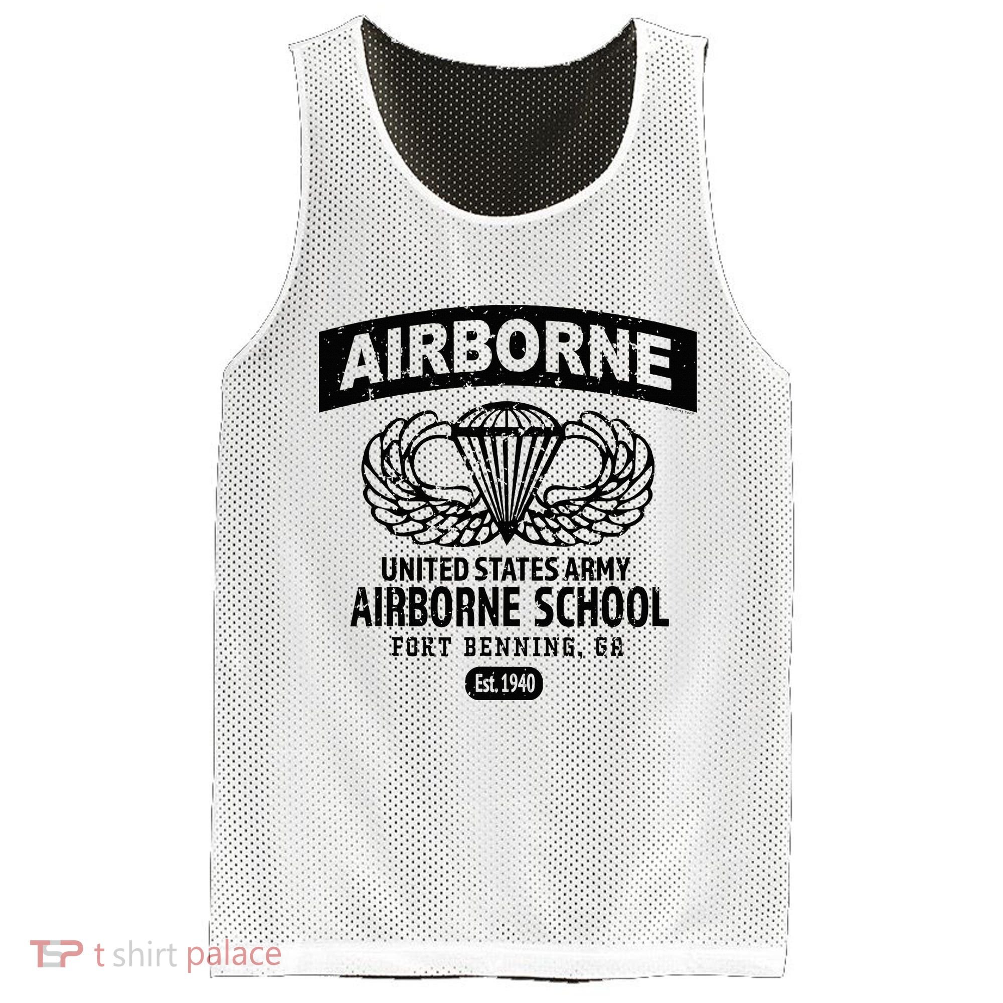 Army Airborne School Fort Benning Ga Mesh Reversible Basketball Jersey Tank