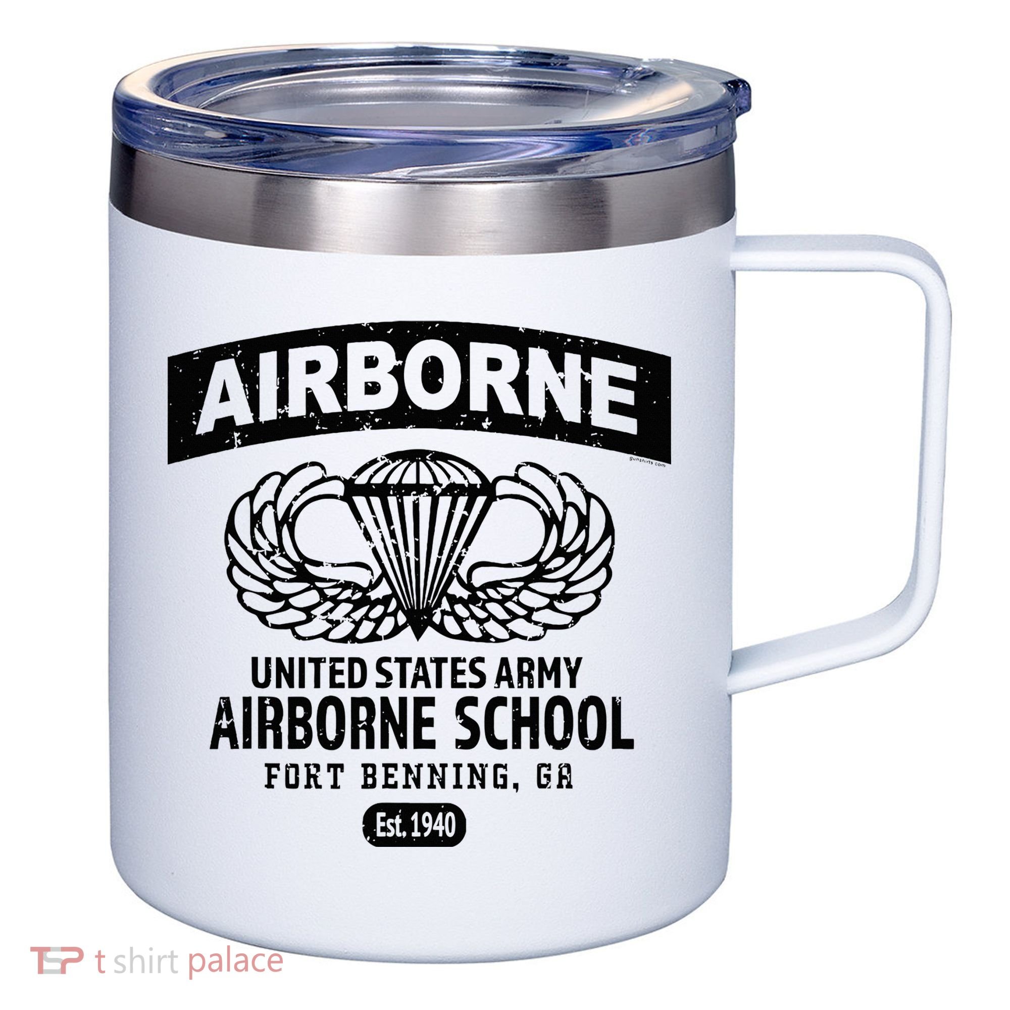 Army Airborne School Fort Benning Ga 12oz Stainless Steel Coffee Mug