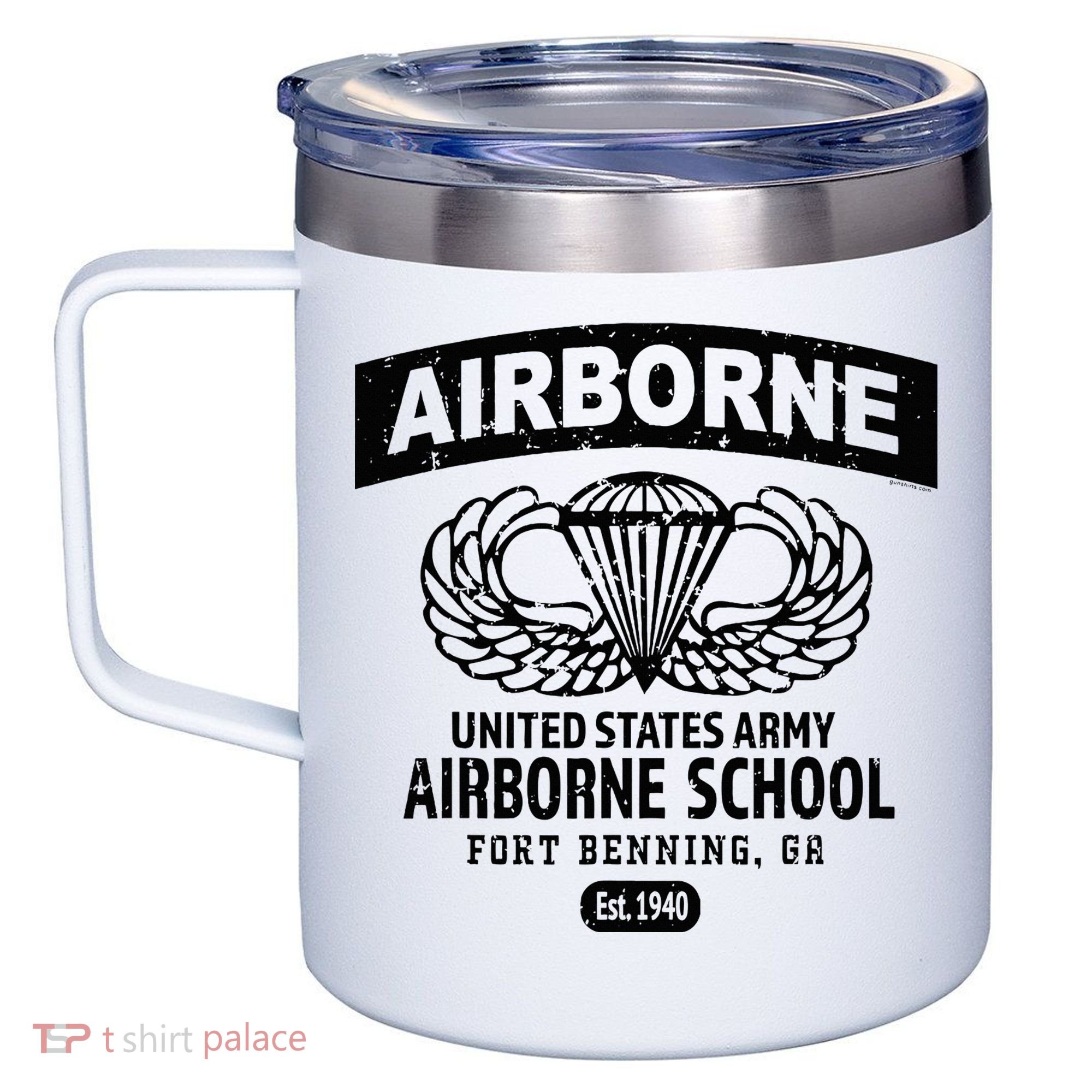 Army Airborne School Fort Benning Ga 12oz Stainless Steel Coffee Mug