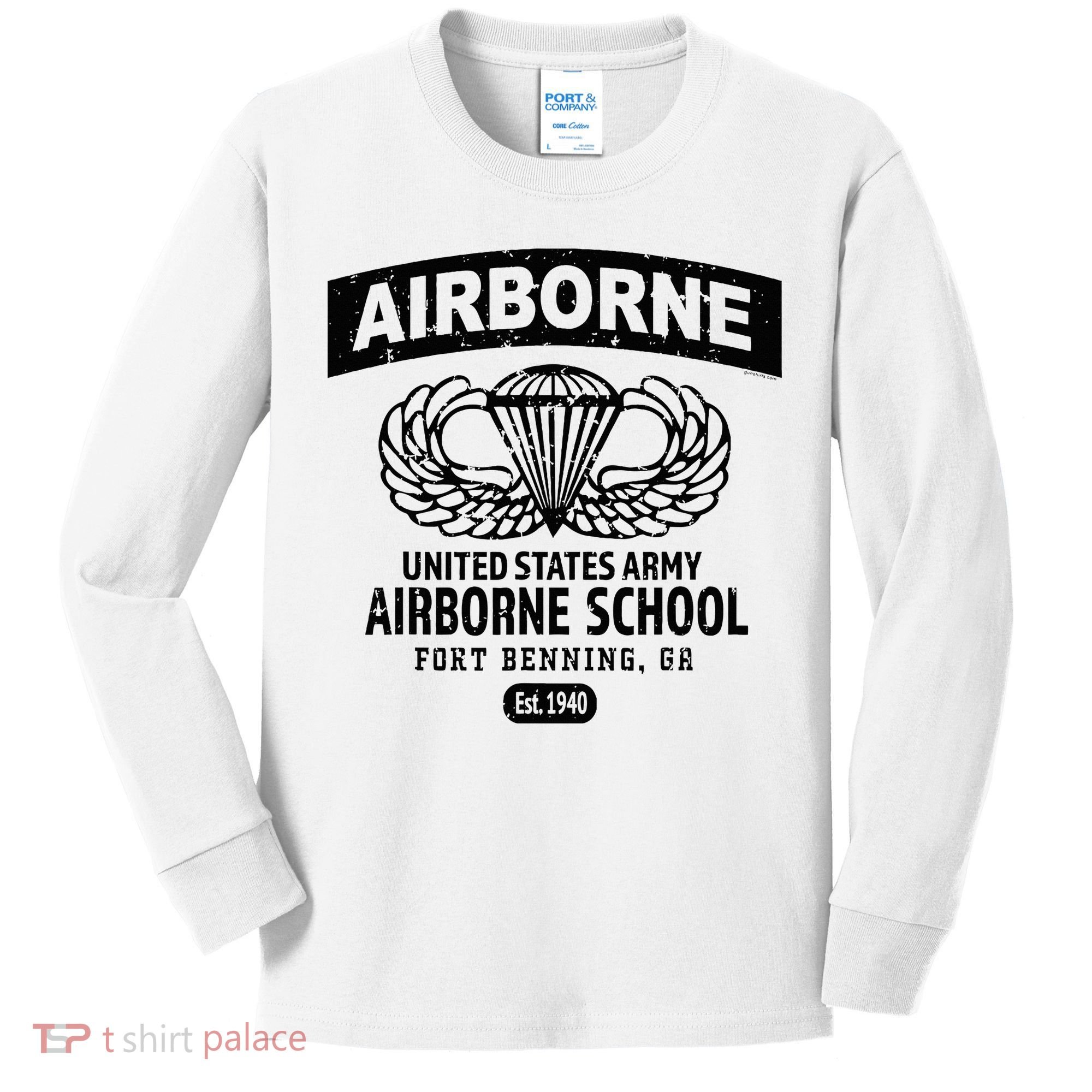 Army Airborne School Fort Benning Ga Kids Long Sleeve Shirt
