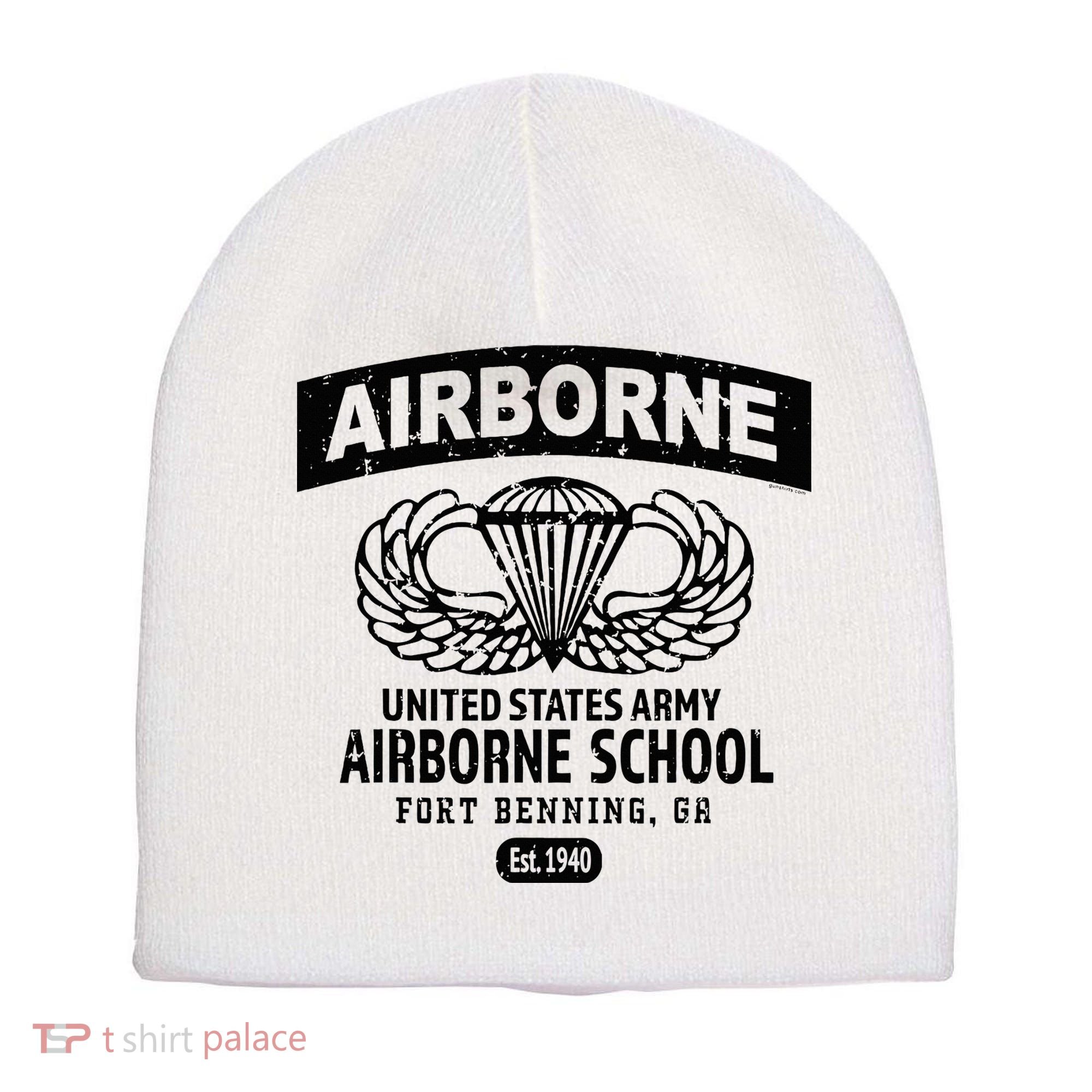 Army Airborne School Fort Benning Ga Short Acrylic Beanie