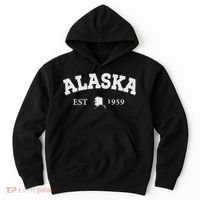 Awesome Alaska Shirt Alaska Est Map 1959 Sports Hoodie thumb 0