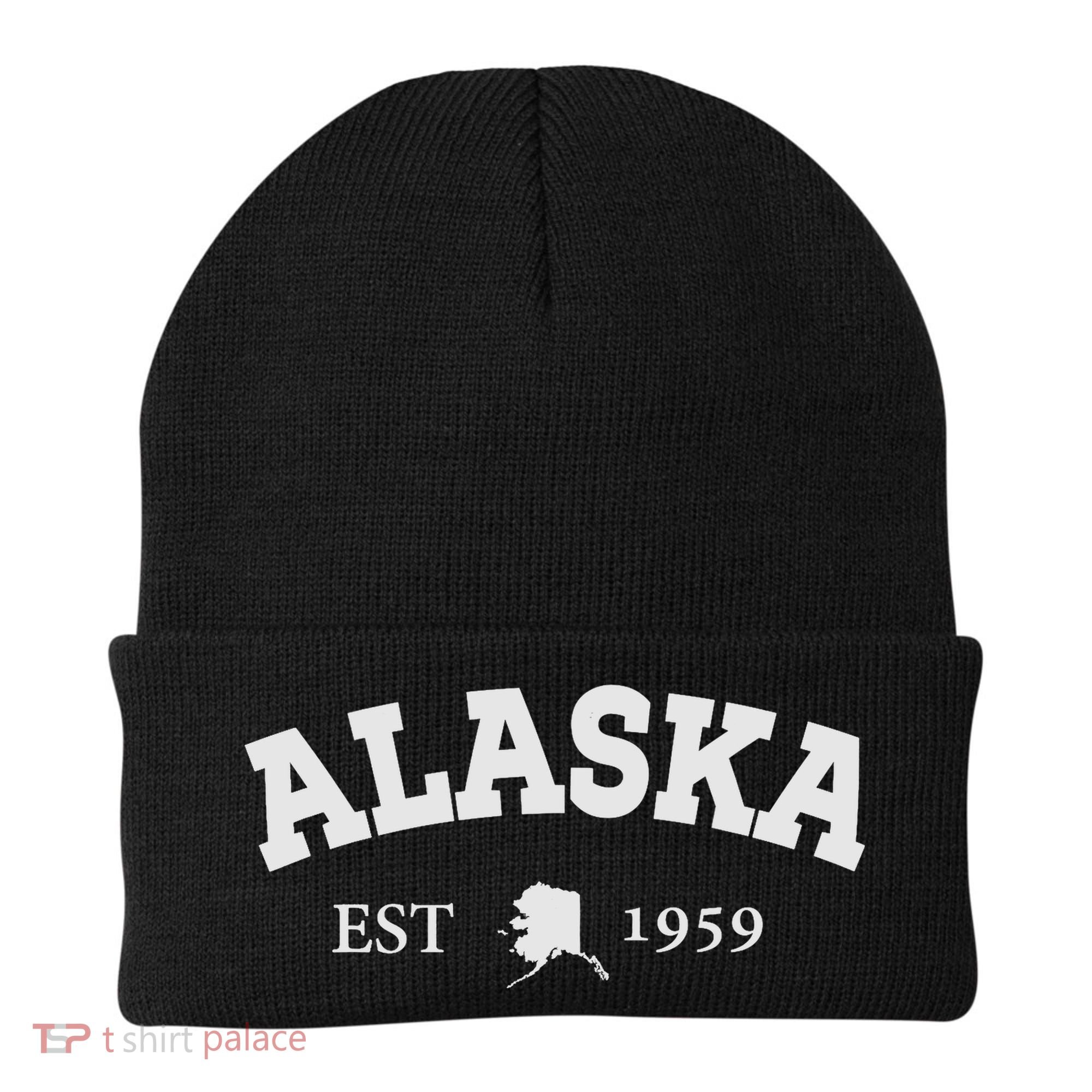 Awesome Alaska Shirt Alaska Est Map 1959 Sports Beanie