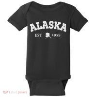 Awesome Alaska Shirt Alaska Est Map 1959 Sports Baby Bodysuit thumb 0