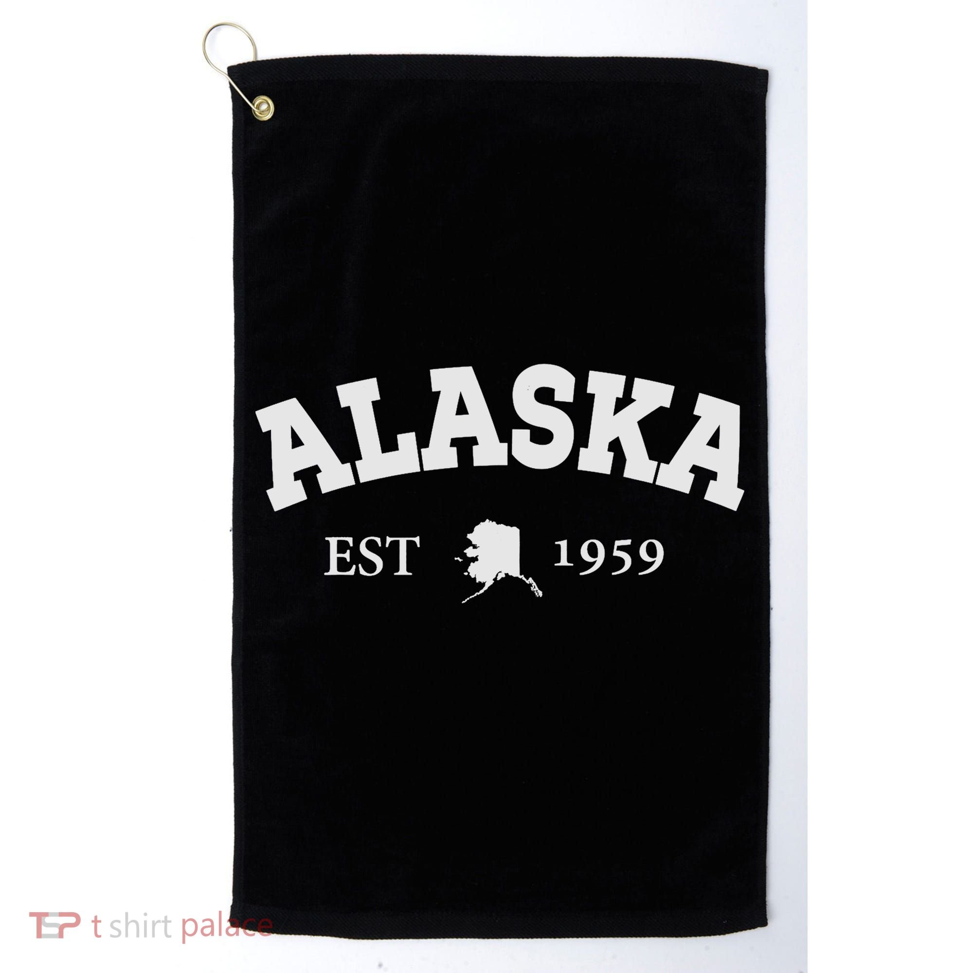 Awesome Alaska Shirt Alaska Est Map 1959 Sports Golf Towel