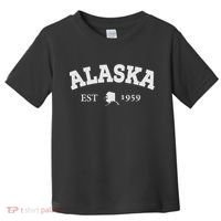 Awesome Alaska Shirt Alaska Est Map 1959 Sports Toddler T-Shirt thumb 0