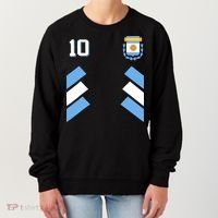 Awesome Argentina Soccer Argentinian Football Retro 10 Gift Women's Sweatshirt thumb 0