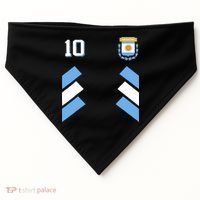 Awesome Argentina Soccer Argentinian Football Retro 10 Gift USA-Made Doggie Bandana thumb 0