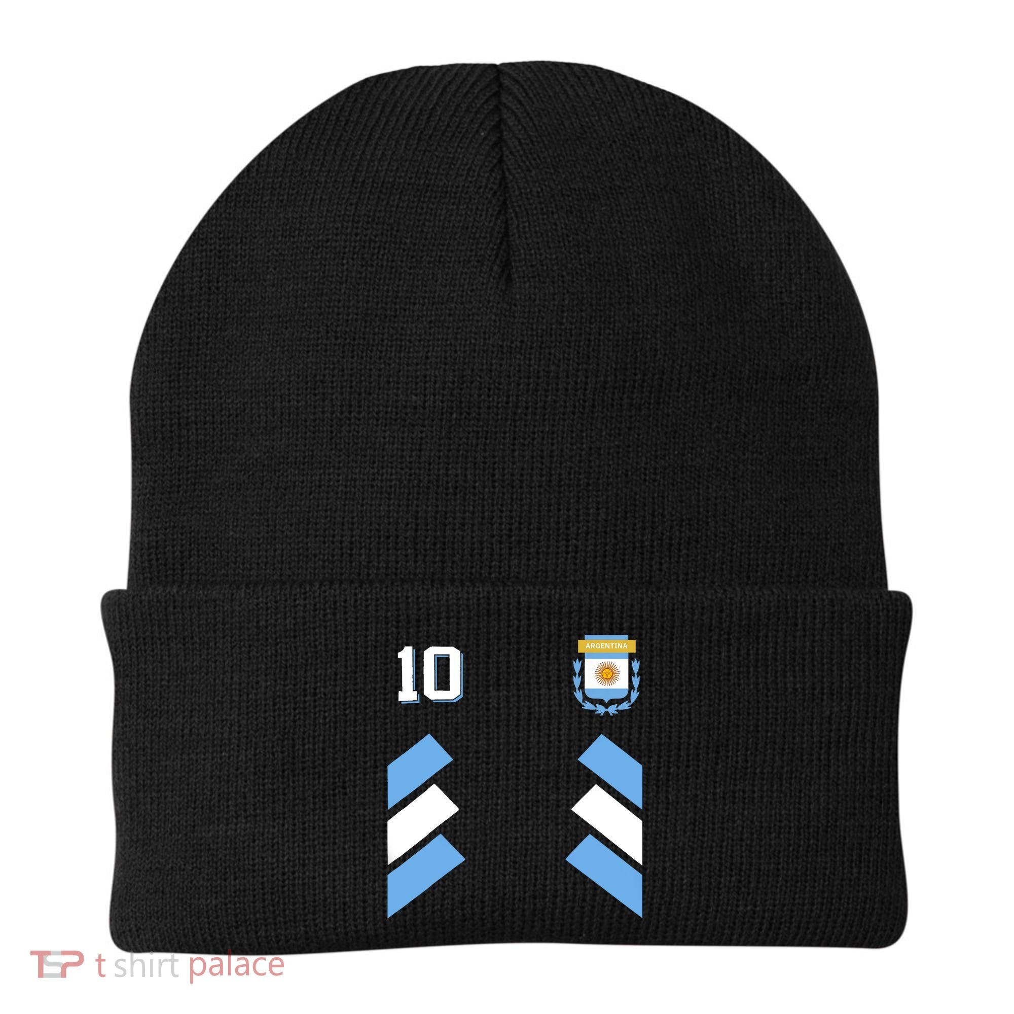 Awesome Argentina Soccer Argentinian Football Retro 10 Gift Beanie