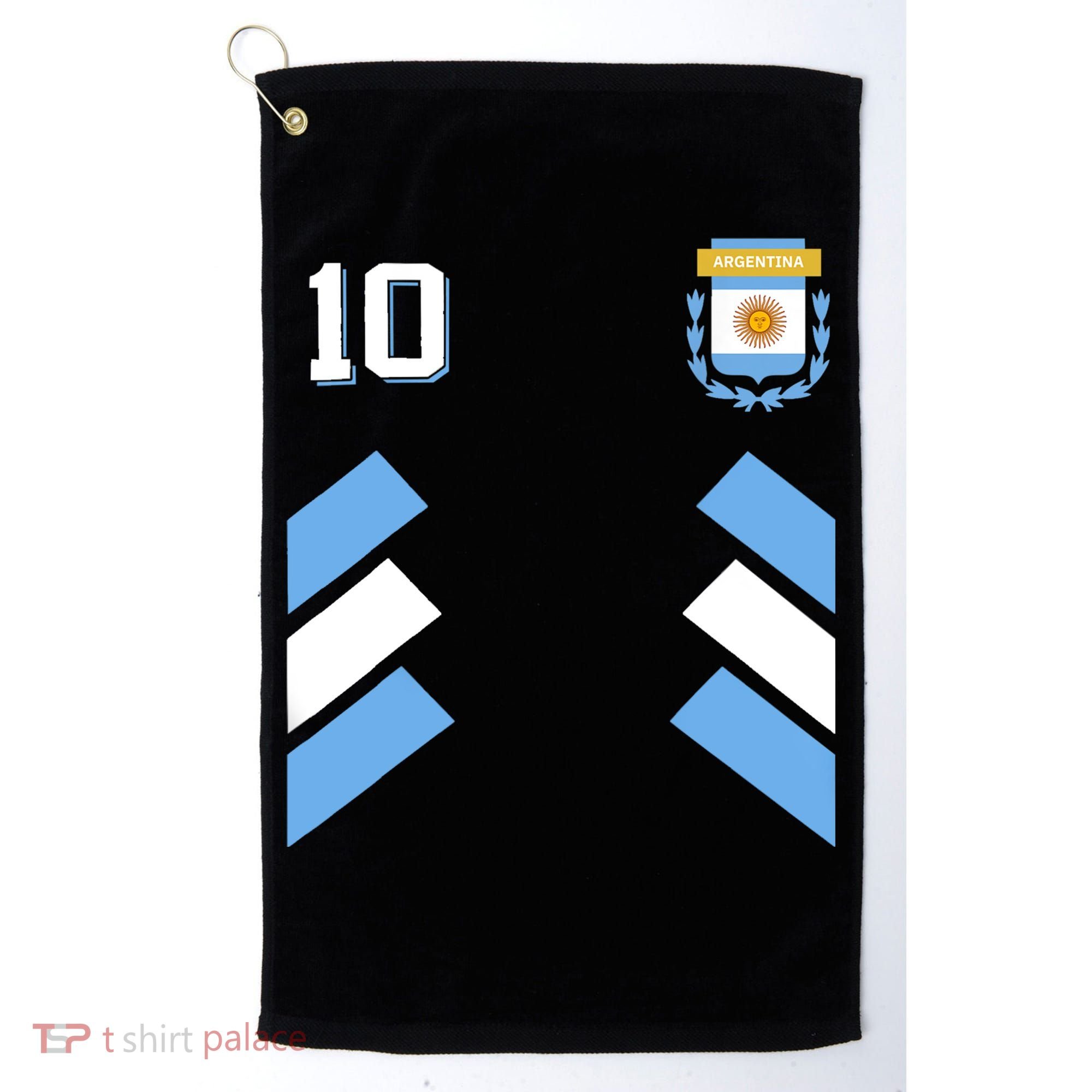 Awesome Argentina Soccer Argentinian Football Retro 10 Gift Golf Towel