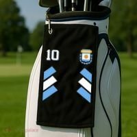 Awesome Argentina Soccer Argentinian Football Retro 10 Gift Golf Towel thumb 2