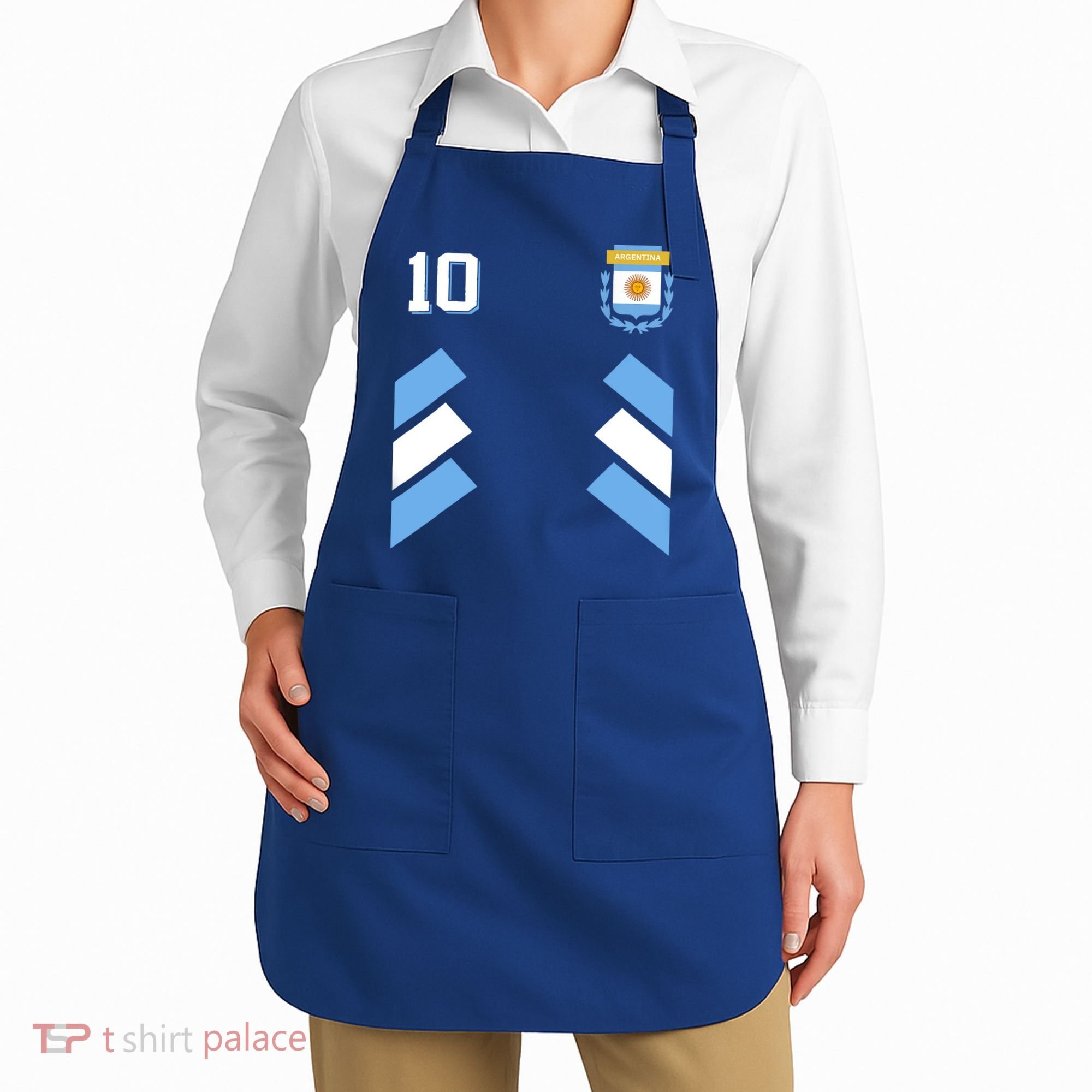Awesome Argentina Soccer Argentinian Football Retro 10 Gift Apron
