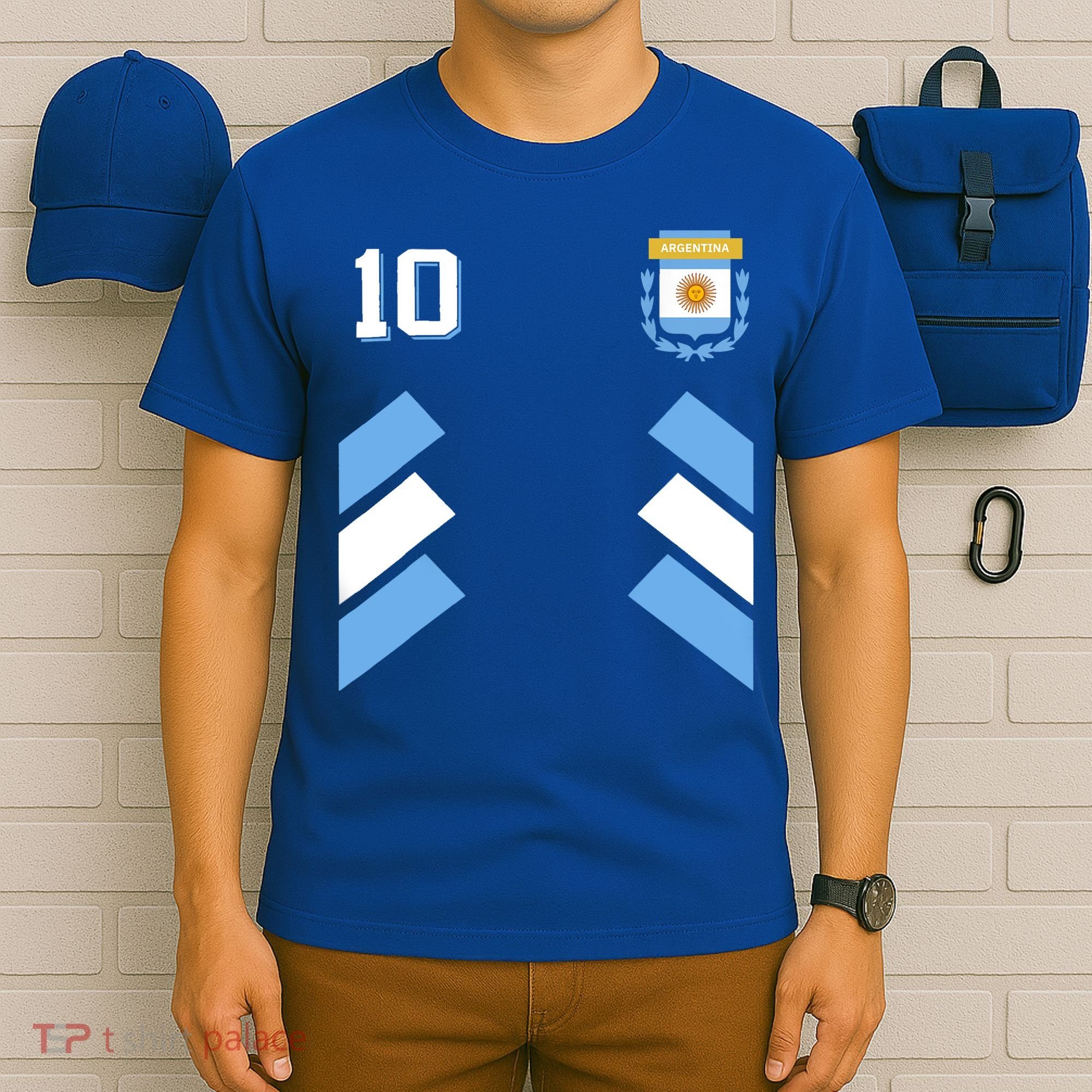 Awesome Argentina Soccer Argentinian Football Retro 10 Gift T-Shirt