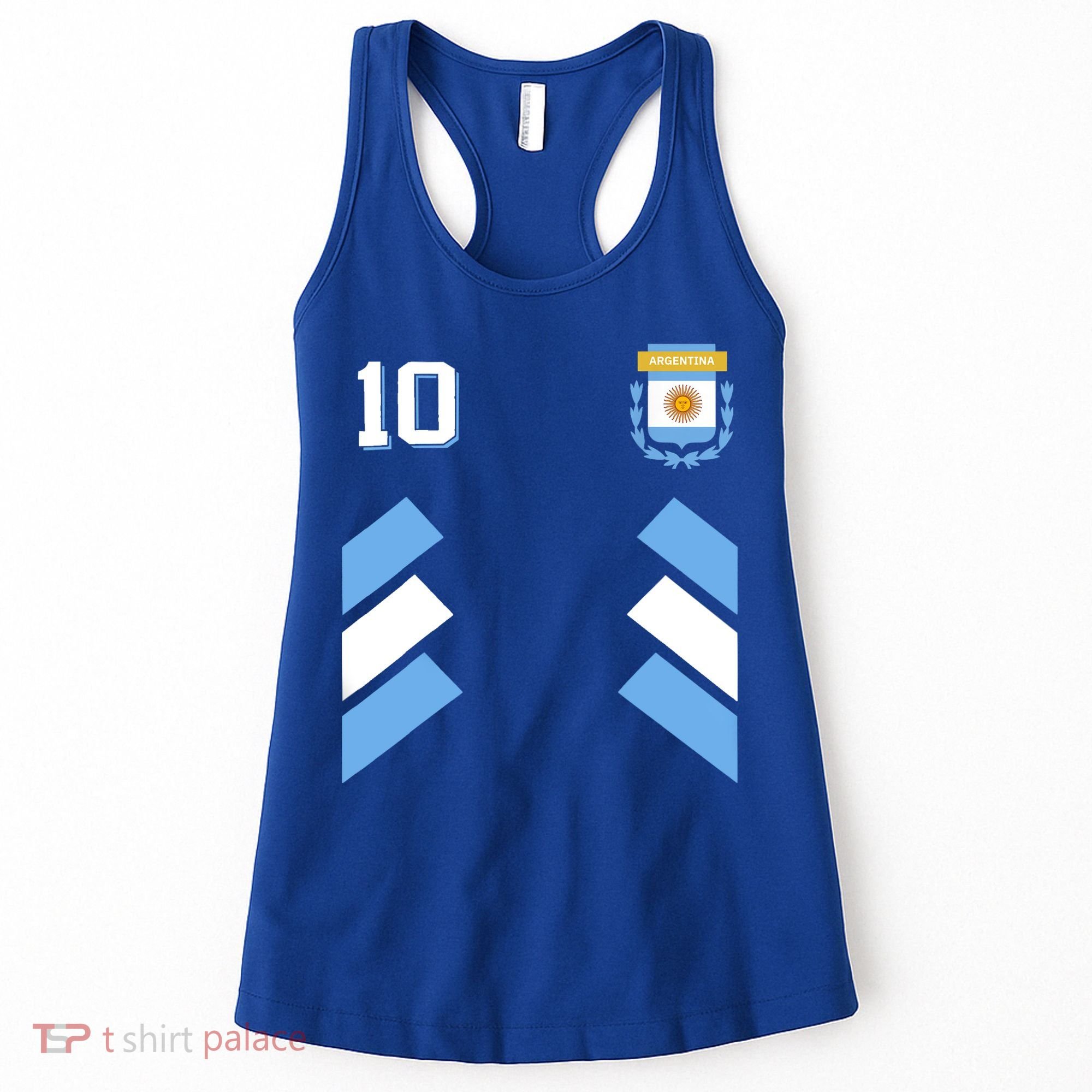 Awesome Argentina Soccer Argentinian Football Retro 10 Gift Women's Tank Top