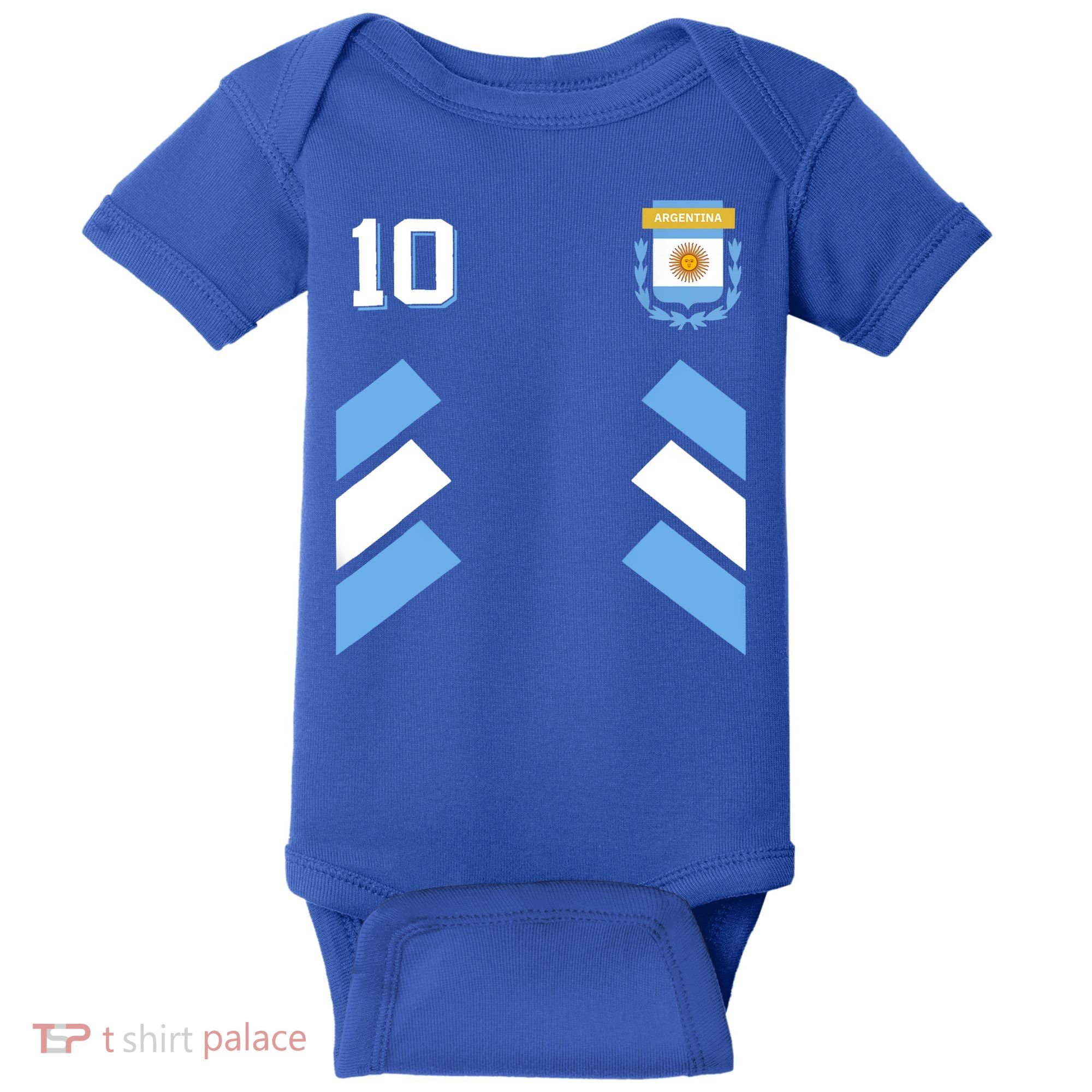 Awesome Argentina Soccer Argentinian Football Retro 10 Gift Baby Bodysuit
