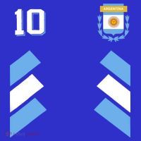 Awesome Argentina Soccer Argentinian Football Retro 10 Gift Baby Bodysuit thumb 2