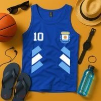 Awesome Argentina Soccer Argentinian Football Retro 10 Gift Tank Top thumb 4