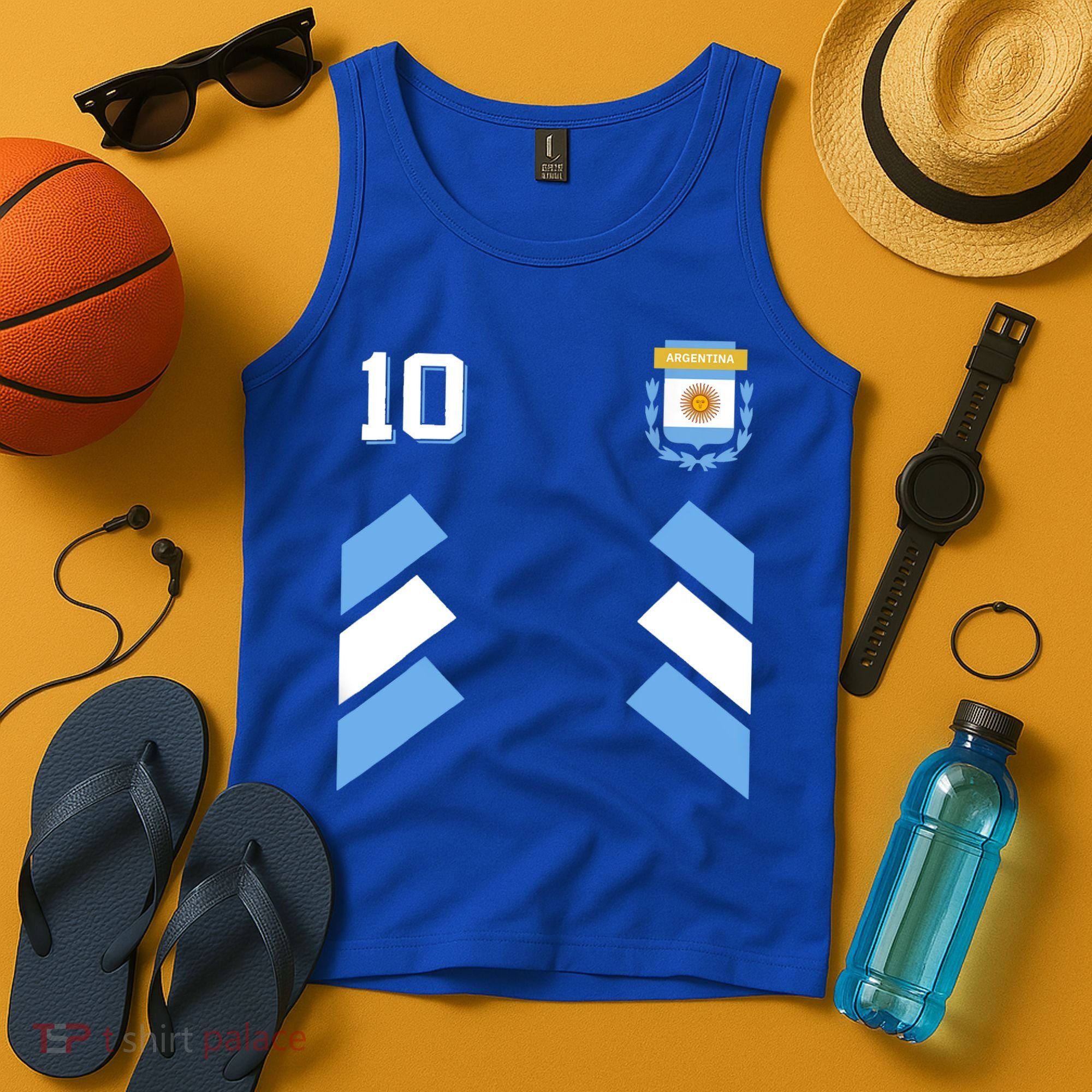 Awesome Argentina Soccer Argentinian Football Retro 10 Gift Tank Top