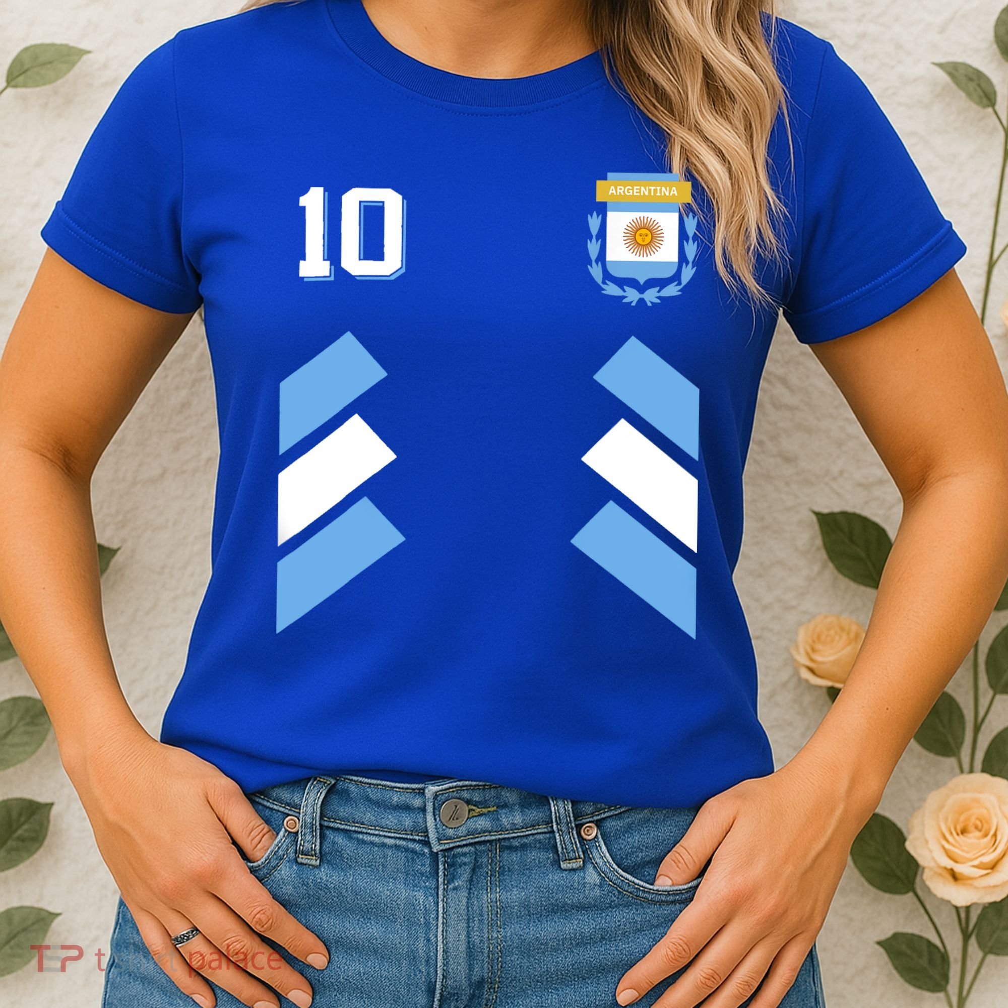 Awesome Argentina Soccer Argentinian Football Retro 10 Gift Women's T-Shirt