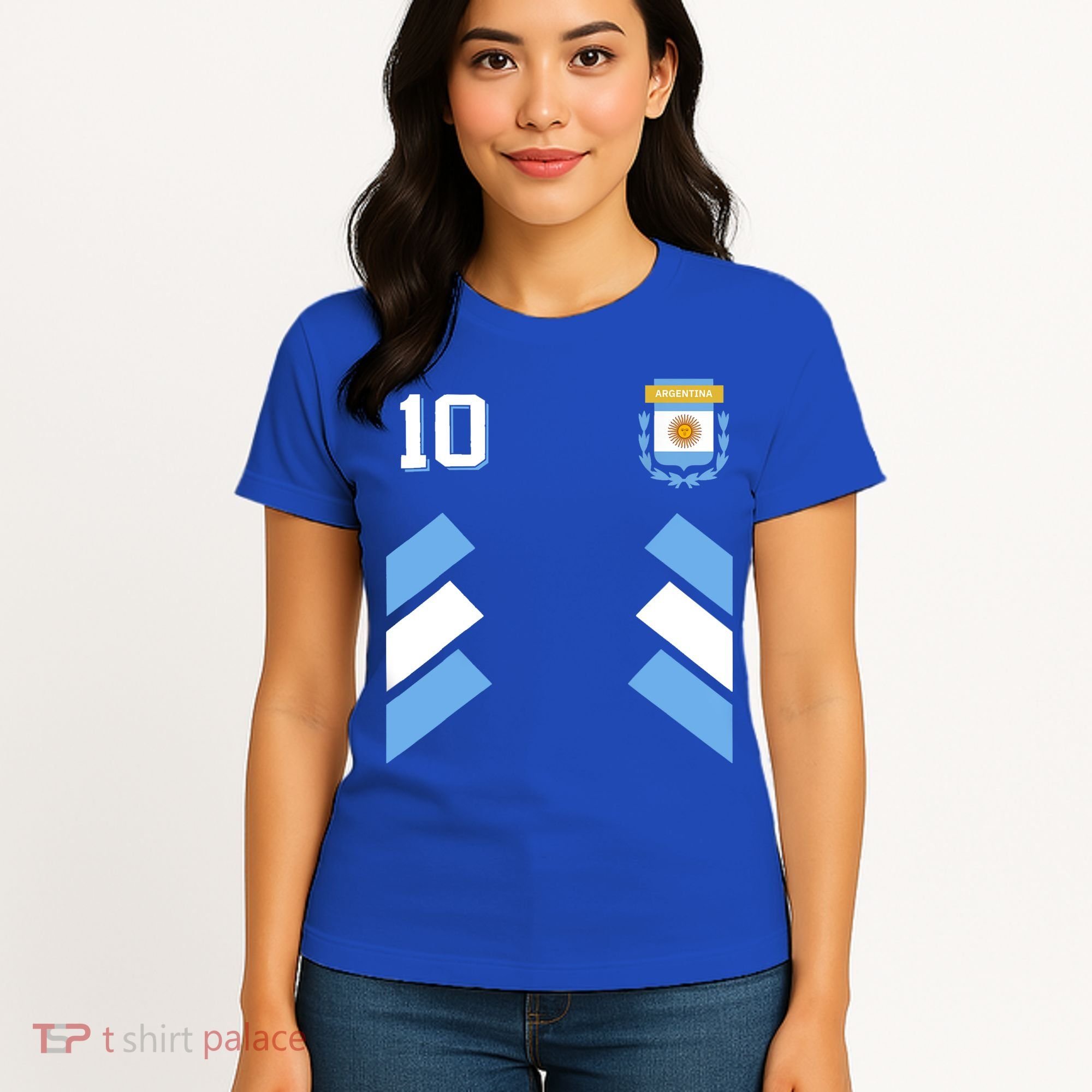 Awesome Argentina Soccer Argentinian Football Retro 10 Gift Women's T-Shirt