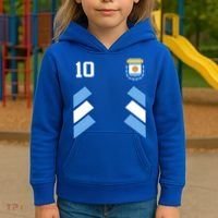 Awesome Argentina Soccer Argentinian Football Retro 10 Gift Kids Hoodie thumb 3
