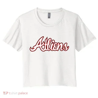 Atliens Atlanta Script Women's Crop Top Tee