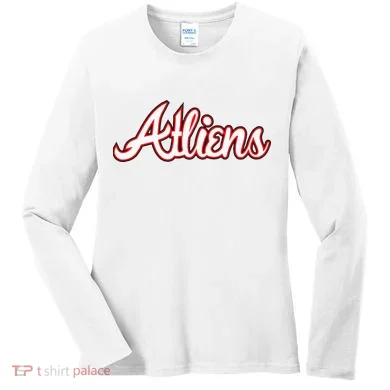Atliens Atlanta Script Women's Long Sleeve Shirt