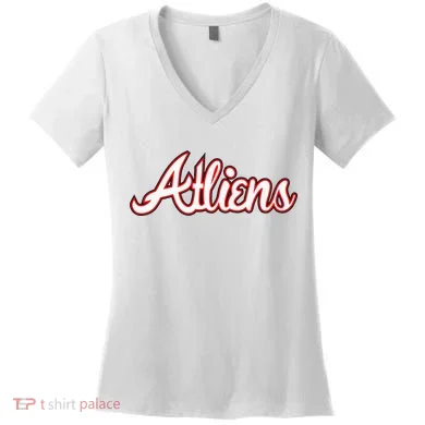 Atliens Atlanta Script Women's V-Neck T-Shirt