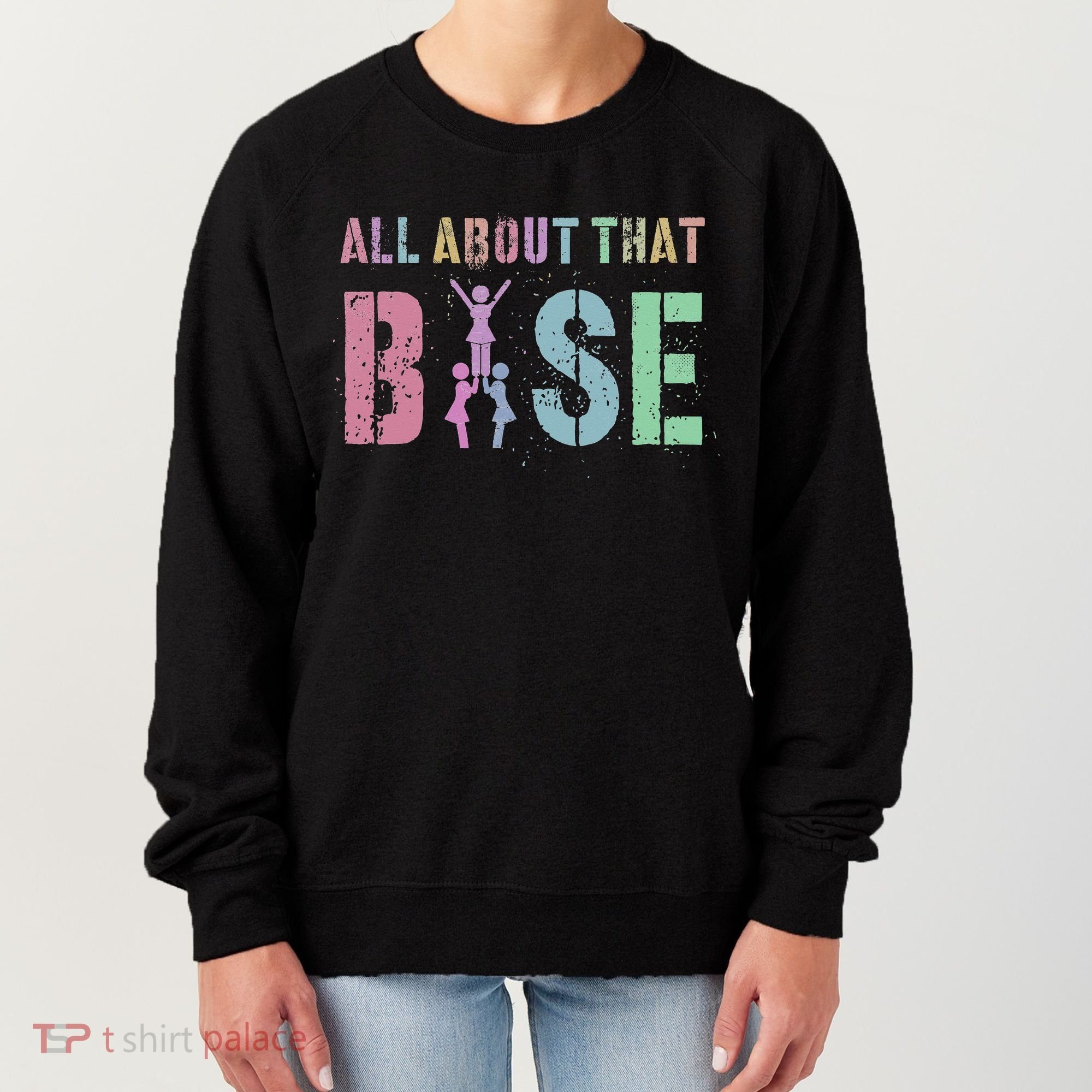 ALL ABOUT THAT BASE Purple Cheer Squad Women's Sweatshirt