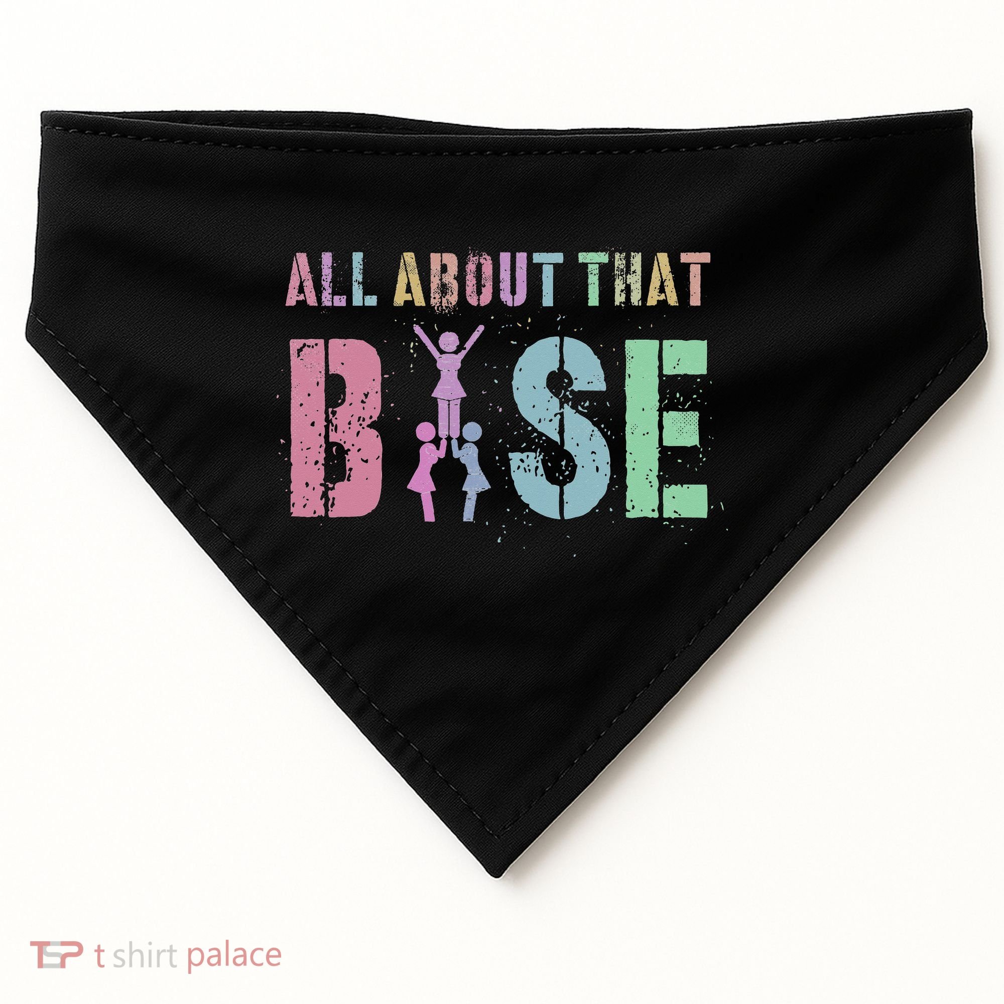 ALL ABOUT THAT BASE Purple Cheer Squad USA-Made Doggie Bandana