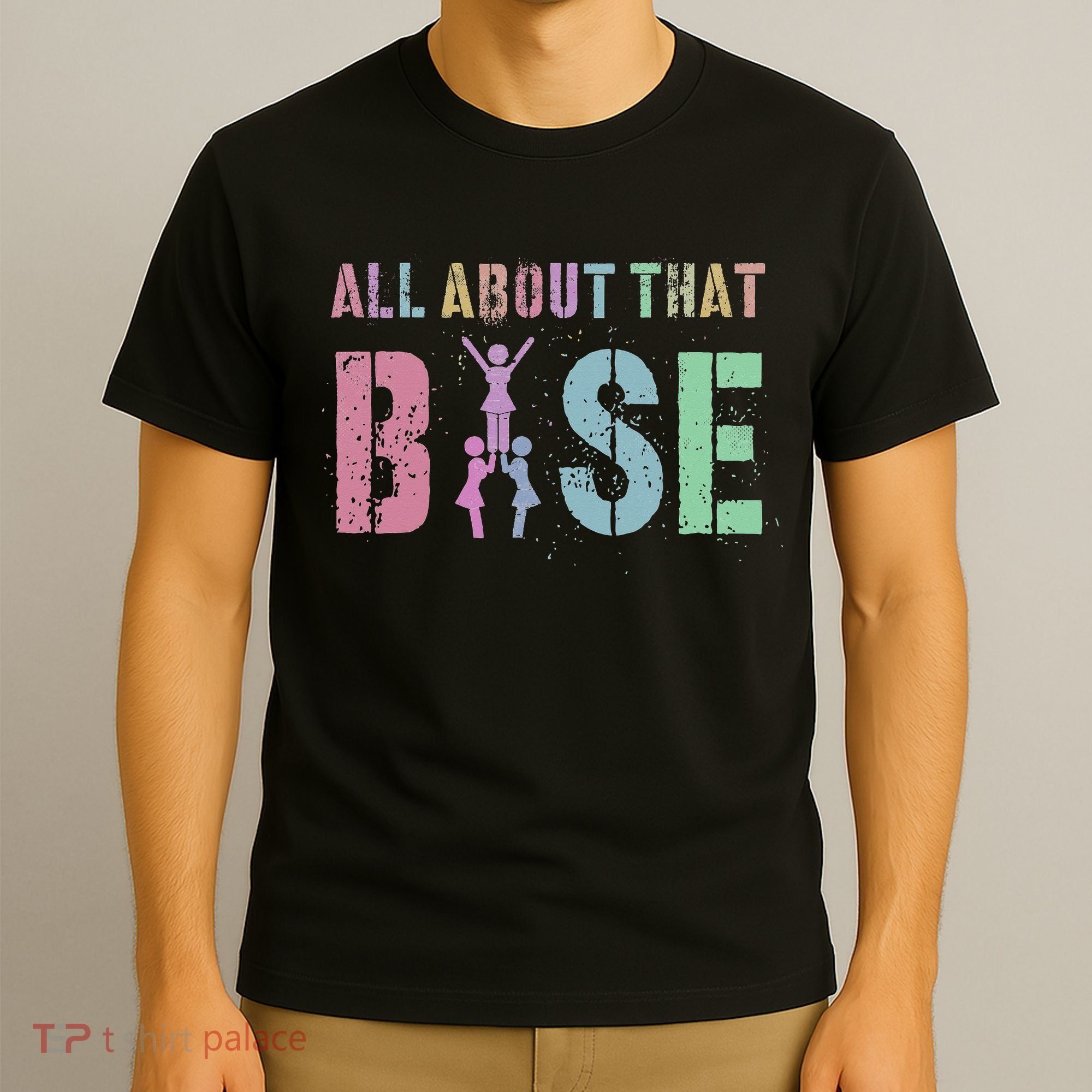 ALL ABOUT THAT BASE Purple Cheer Squad T-Shirt