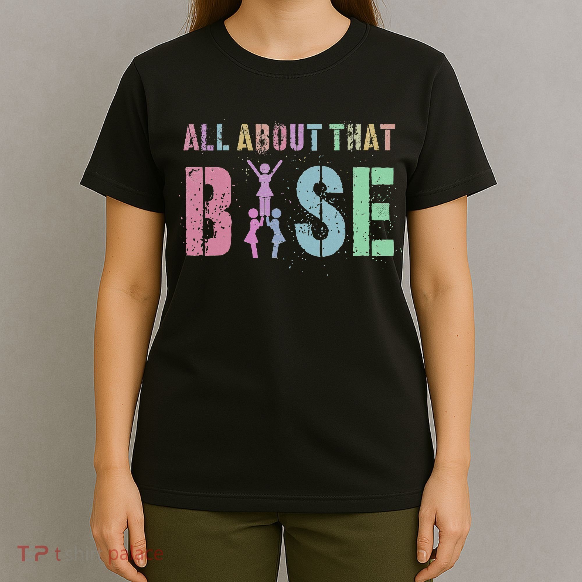 ALL ABOUT THAT BASE Purple Cheer Squad T-Shirt