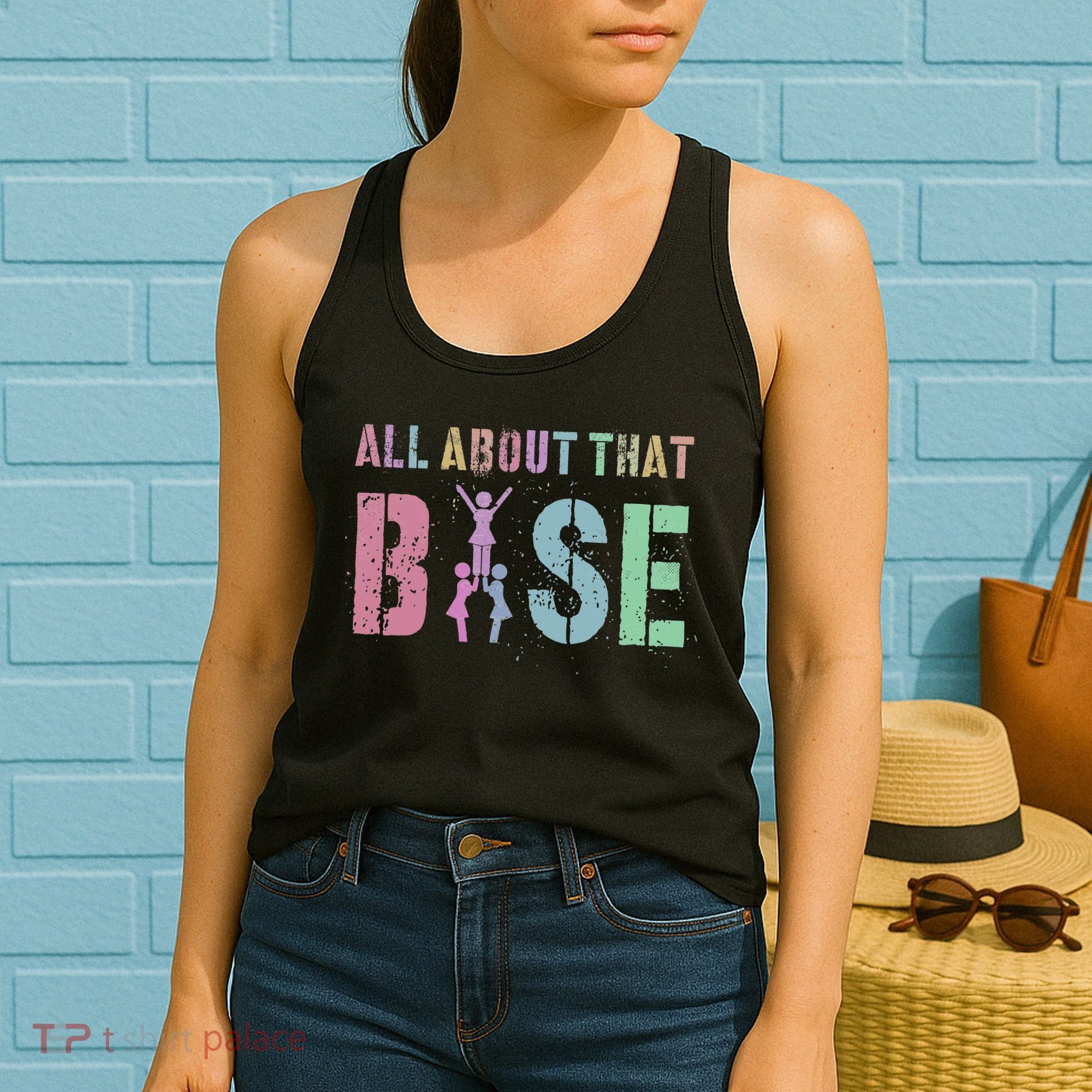 ALL ABOUT THAT BASE Purple Cheer Squad Women's Tank Top