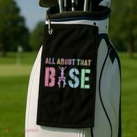 ALL ABOUT THAT BASE Purple Cheer Squad Golf Towel thumb 2