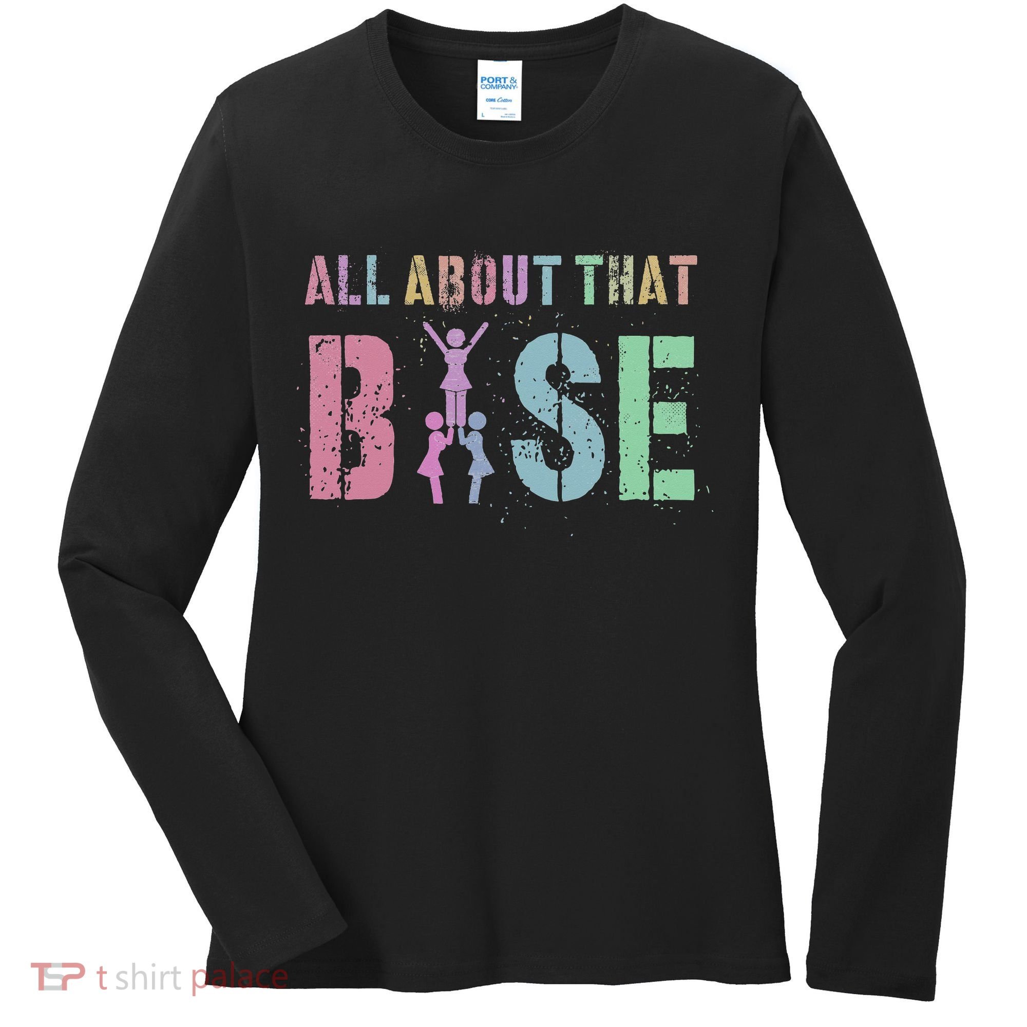 ALL ABOUT THAT BASE Purple Cheer Squad Women's Long Sleeve Shirt