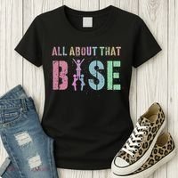 ALL ABOUT THAT BASE Purple Cheer Squad Women's T-Shirt thumb 3